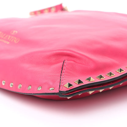 Valentino Garavani Vitello Small Rockstud Hobo Pop Fuxia 9 of 13