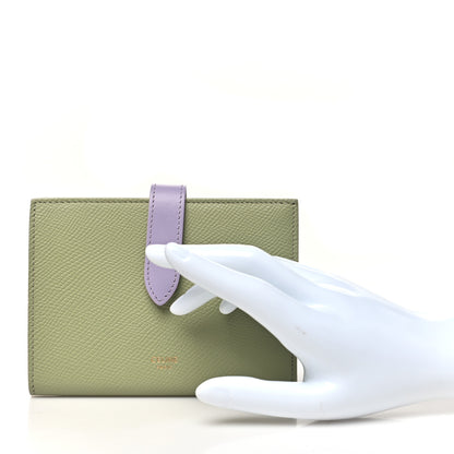Celine Grained Calfskin Medium Multifunction Strap Wallet Sage Lilas 2 of 8