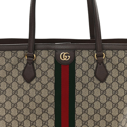 Gucci GG Supreme Monogram Medium Ophidia Shopping Tote Brown 7 of 9