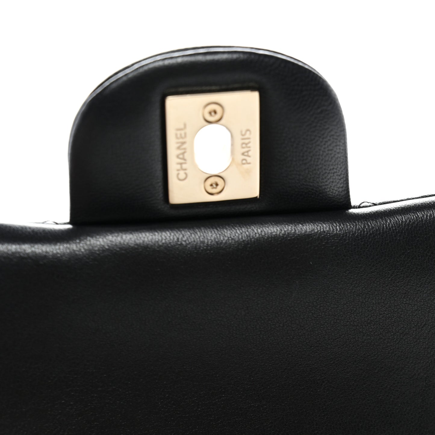 Lambskin Quilted Mini Rectangular Flap Black