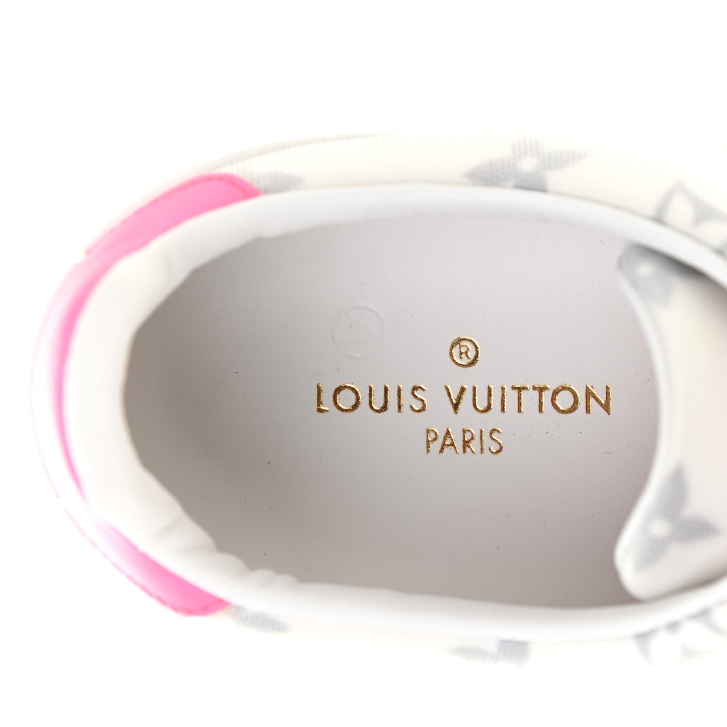 Technical Fabric Calfskin Monogram Frontrow Sneakers 35.5 Pink