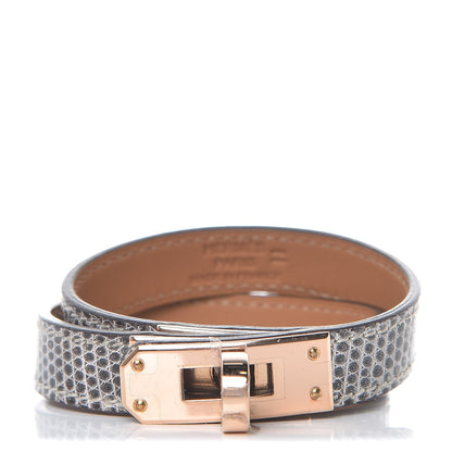 Hermes Lizard Kelly Double Tour Bracelet T2 Ombre 1 of 7