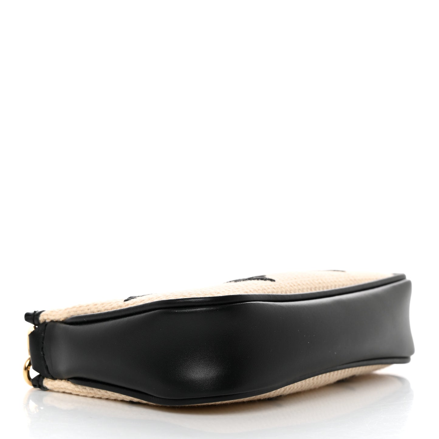 Cotton Monogram Giant Mini Pochette Accessories Beige Black