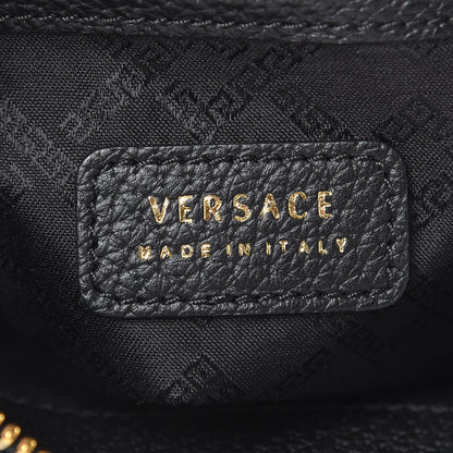 Versace Grained Calfskin Medusa Messenger Bag Black 6 of 8