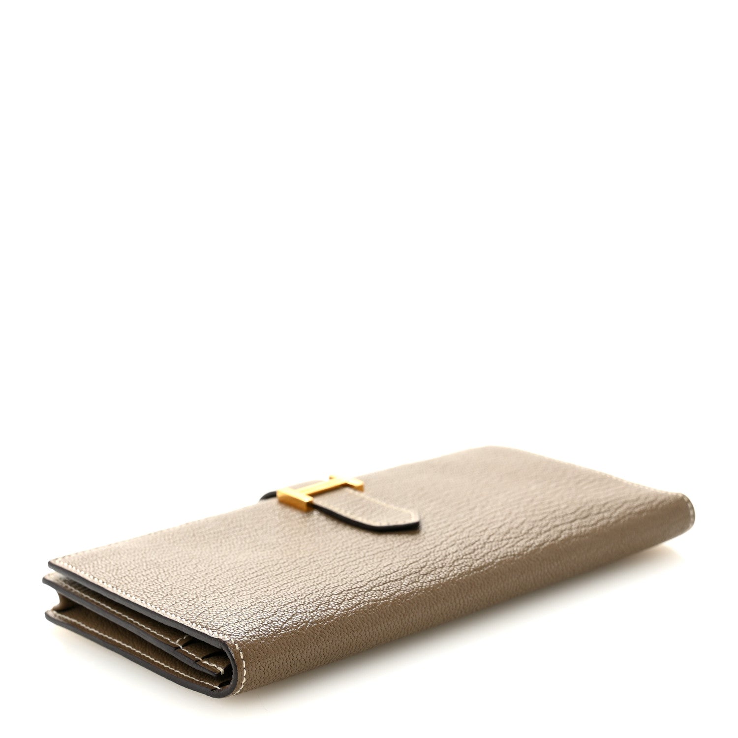 Hermes Chevre Mysore Bearn Gusset Wallet Etoupe 4 of 7