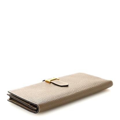 Hermes Chevre Mysore Bearn Gusset Wallet Etoupe 4 of 7