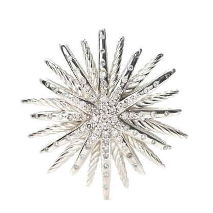 David Yurman Sterling Silver Diamond 37mm Starburst Large Pendant 1 of 3