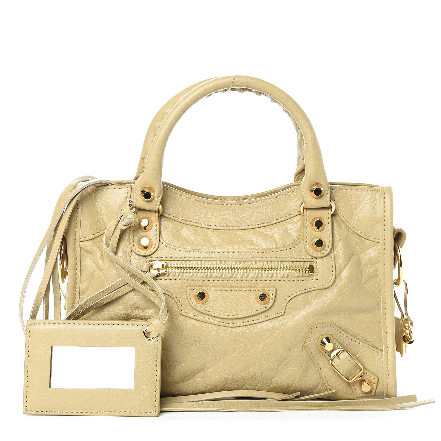 Agneau Classic Gold Hardware Mini S Citytrap Beige Sable