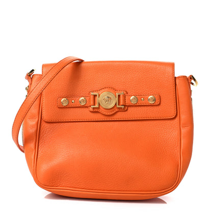Versace Grained Calfskin Icon Crossbody Orange 1 of 6