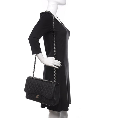 Chanel Caviar Quilted Jumbo Double Flap Black 2 of 11