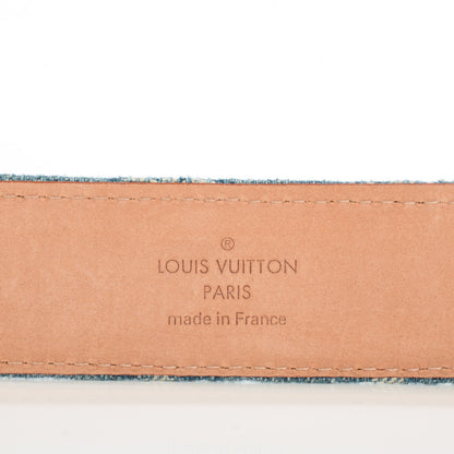 Louis Vuitton Denim Monogram Belt 90 36 Blue 6 of 8