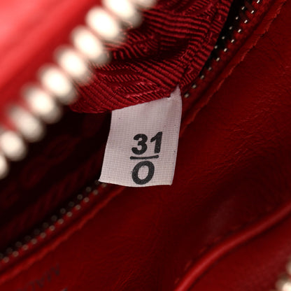 Prada Soft Calfskin Diagramme Camera Bag Rosso 7 of 13