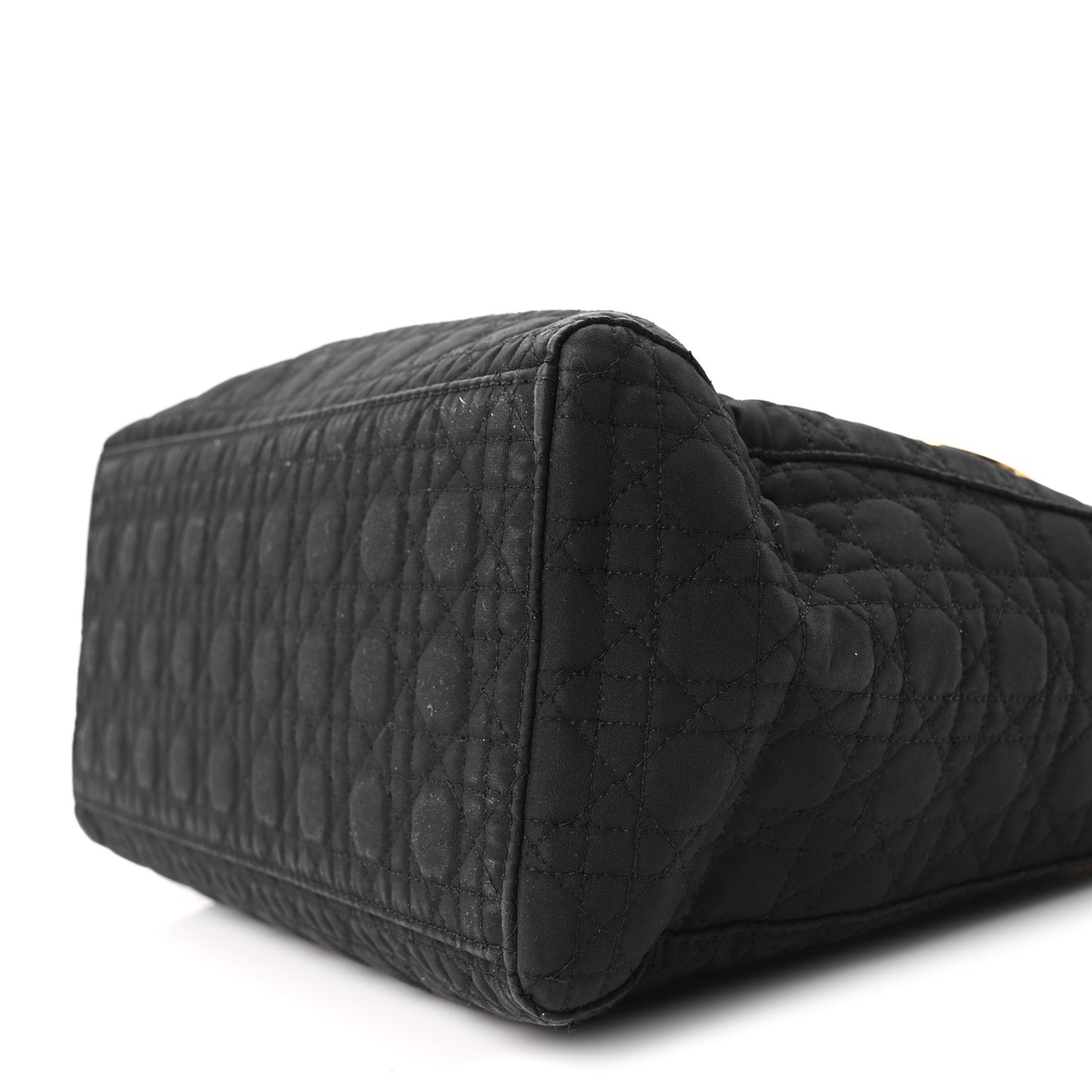 Nylon Cannage Medium Lady Dior Black