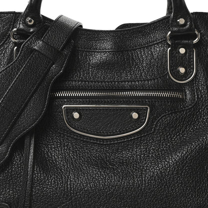 Balenciaga Chevre Silver Metallic Edge Hardware Velo Black 9 of 11