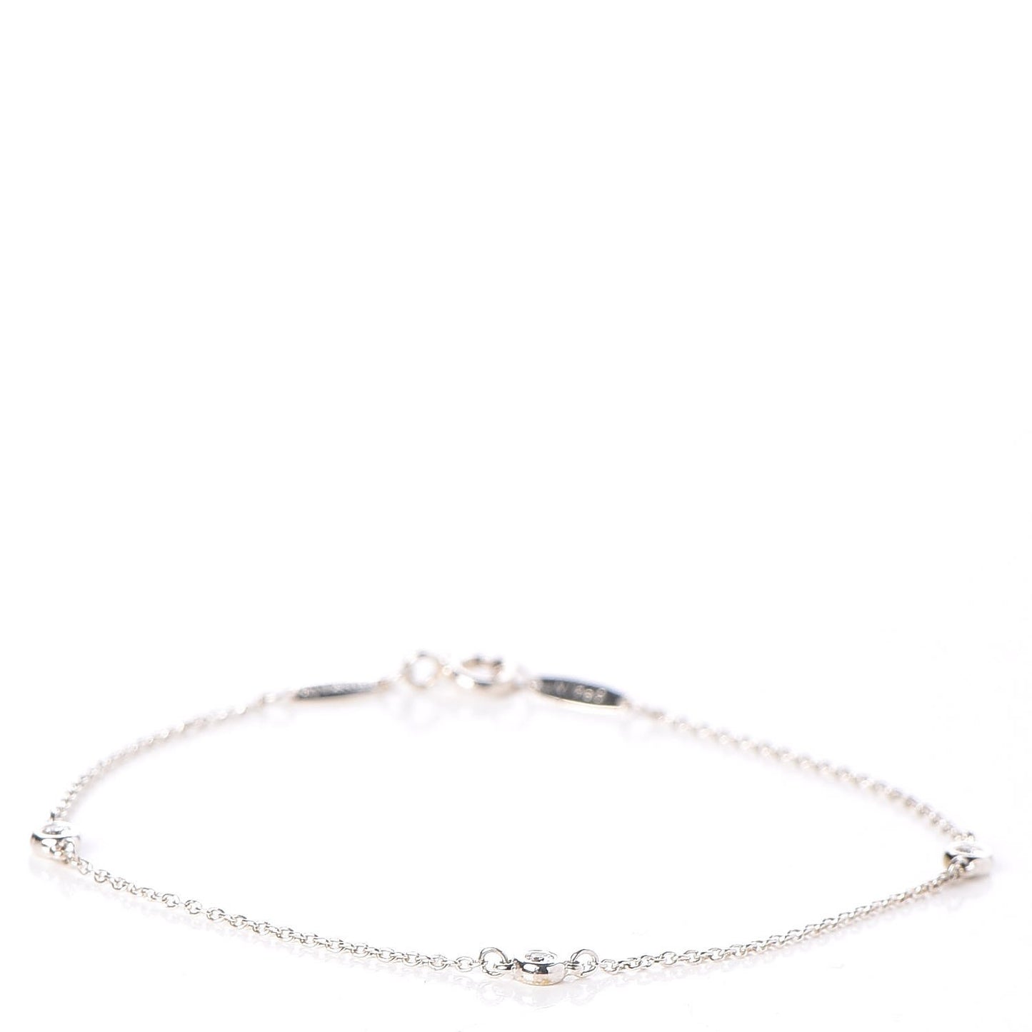 Sterling Silver Diamond .09ct Elsa Peretti Diamonds By The Yard Bracelet