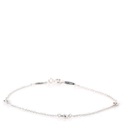 Tiffany Sterling Silver Diamond .09ct Elsa Peretti Diamonds By The Yard Bracelet 1 of 6