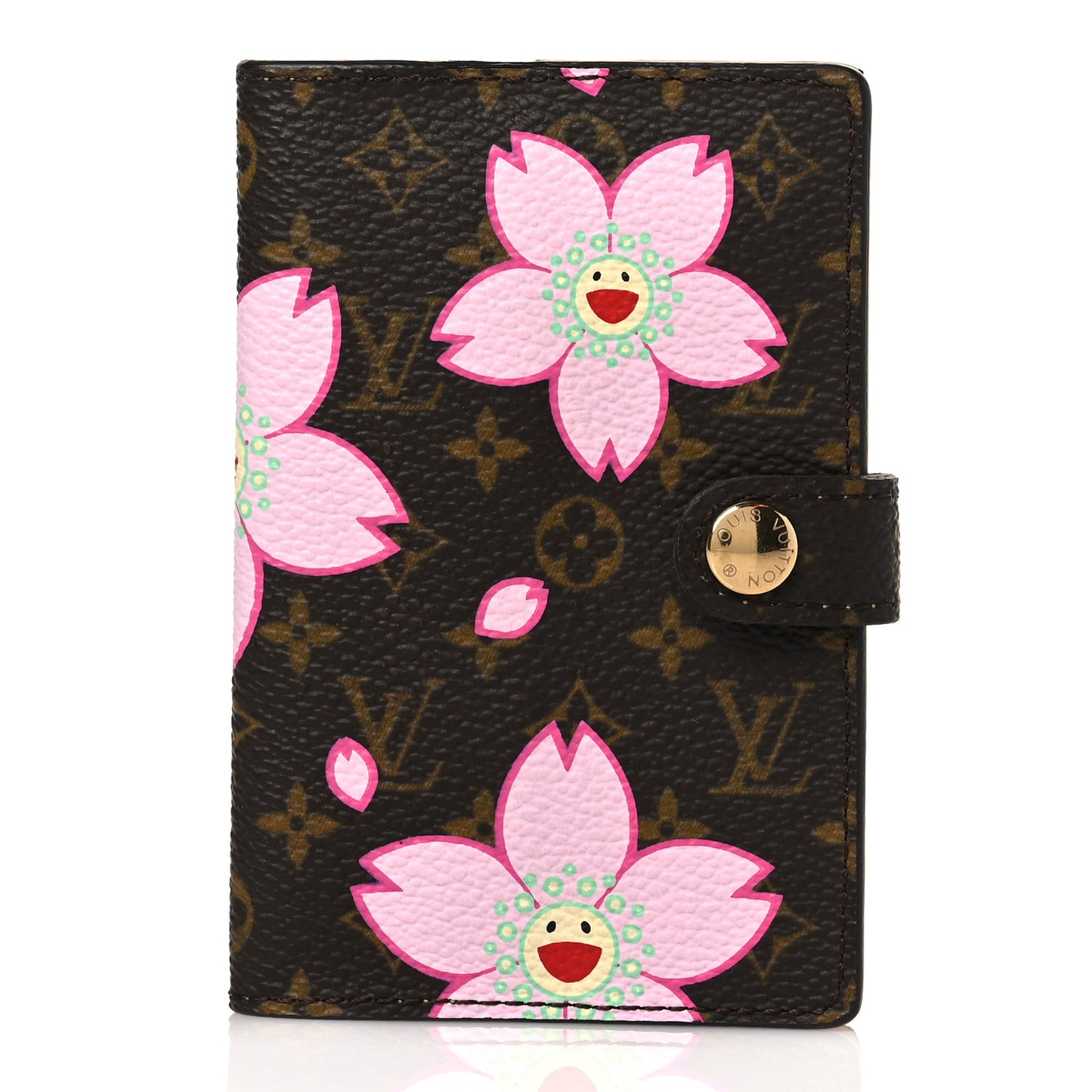 Monogram Cherry Blossom Carnet de Bal Mini Agenda Cover Brown