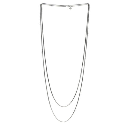 David Yurman Sterling Silver 14K Yellow Gold 2.7mm Box Chain Necklace 72" 3 of 4