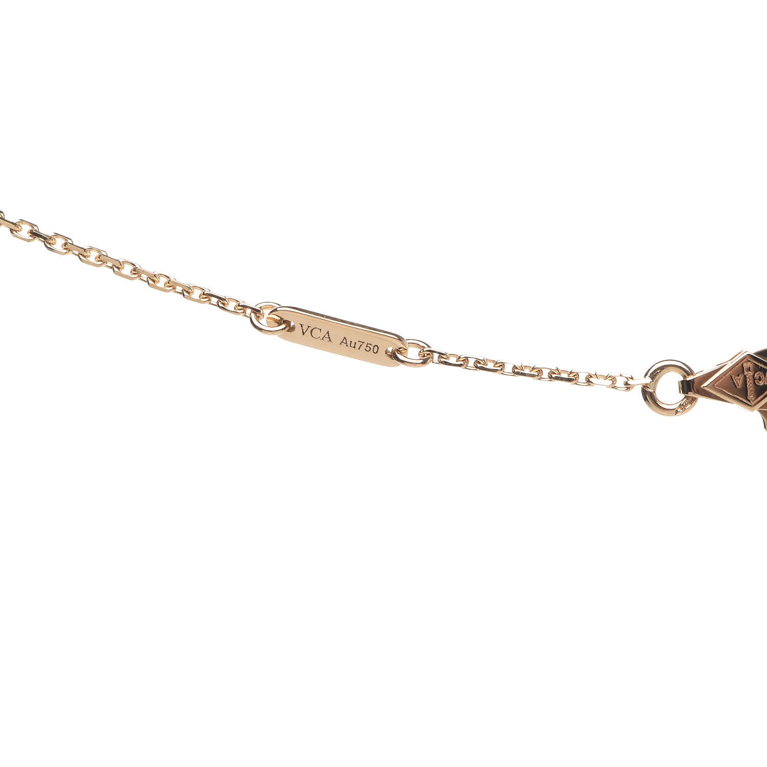 Van Cleef & Arpels 18K Yellow Gold Mother of Pearl Sweet Alhambra Pendant Necklace 6 of 8