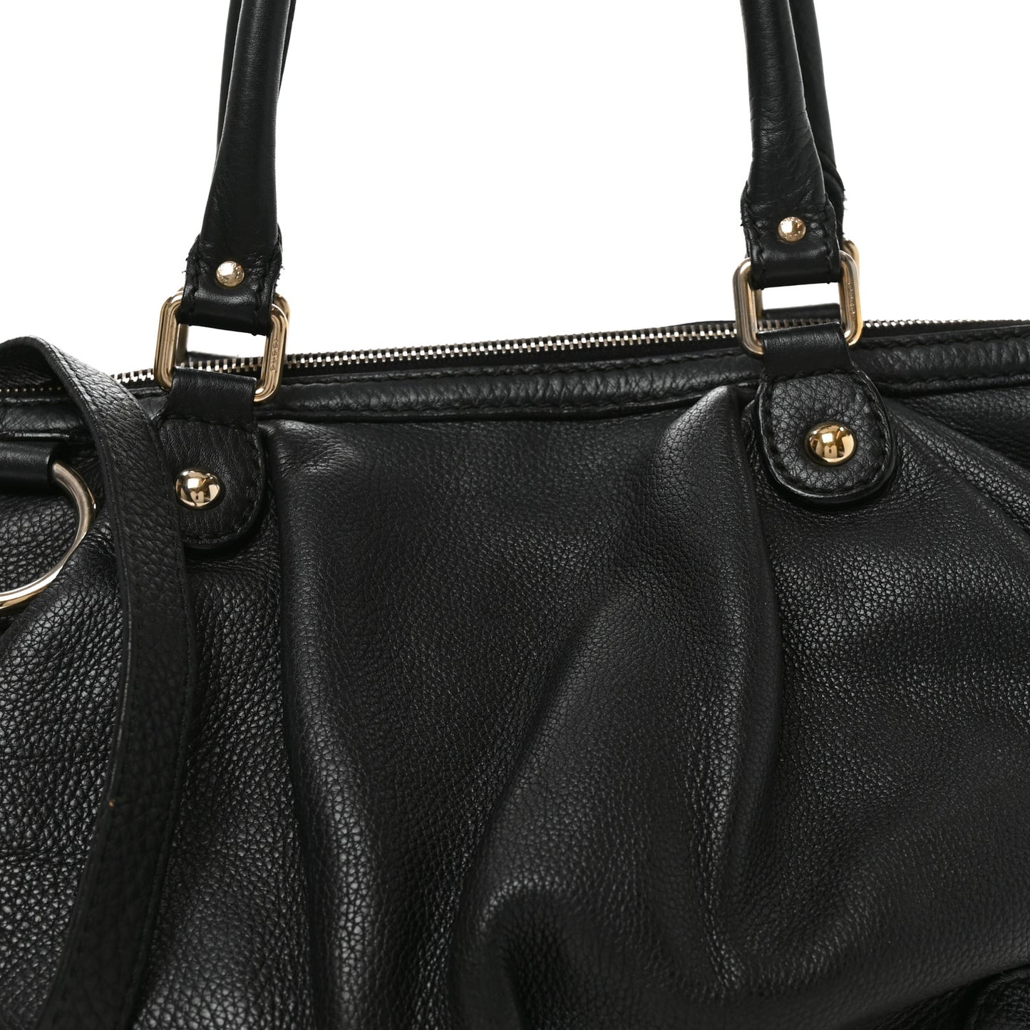 Calfskin Medium Sukey Top Handle Bag Black