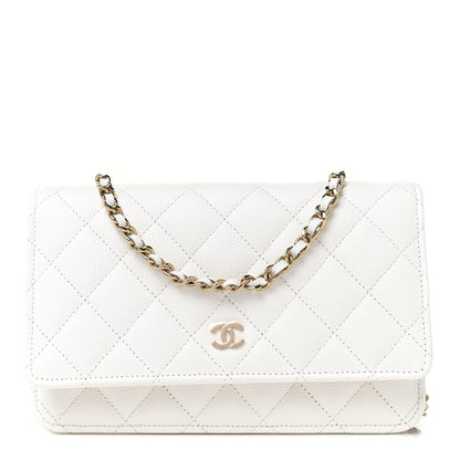 Chanel Caviar Quilted Wallet On Chain WOC White 1 of 10