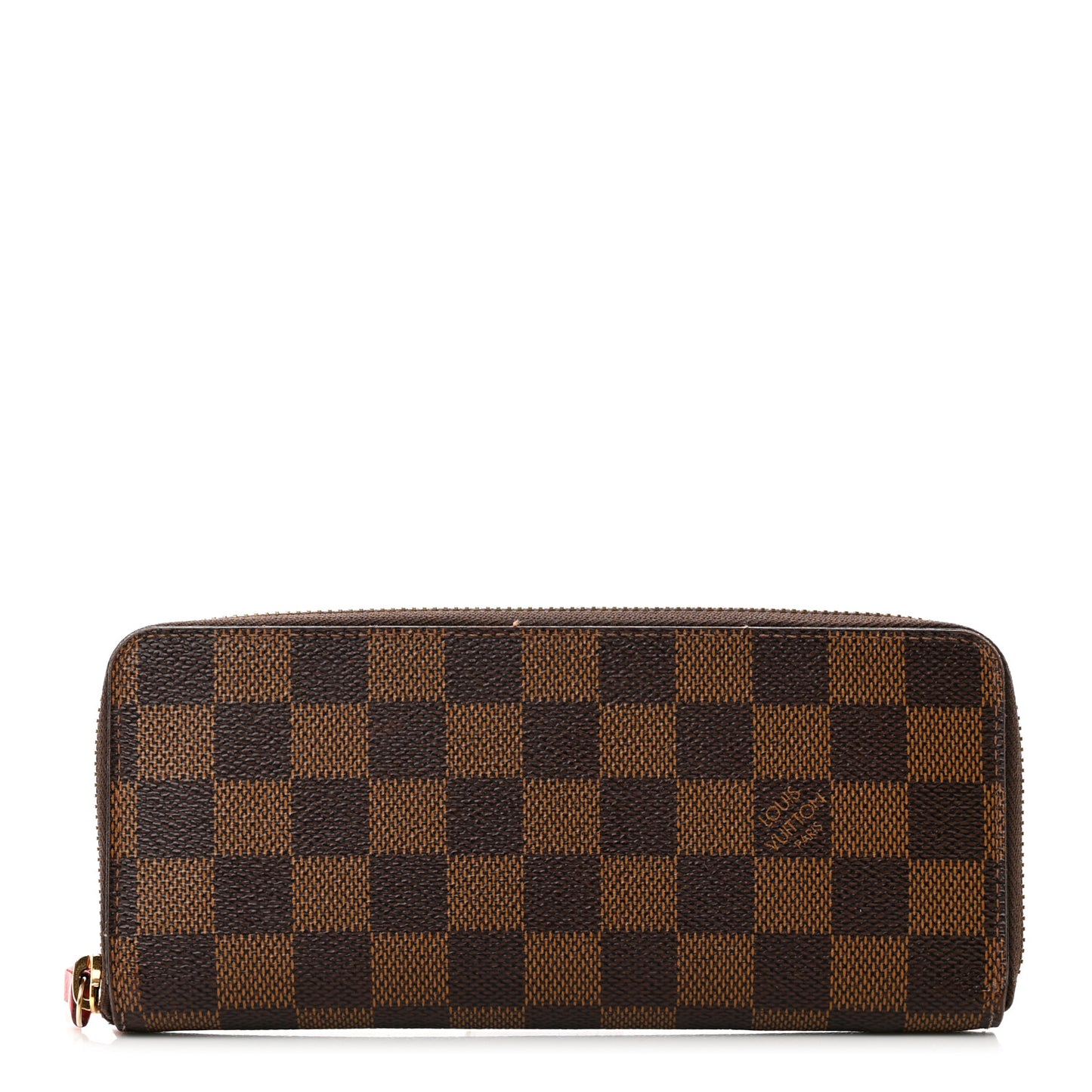 Damier Ebene Clemence Wallet Cherry