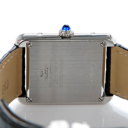 Cartier Stainless Steel Alligator 24mm Tank Solo Quartz Watch 6 of 10