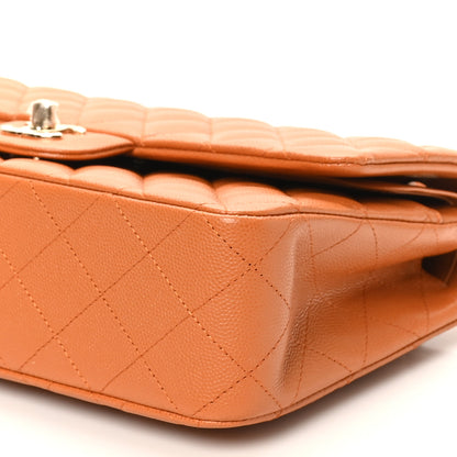 Chanel Caviar Quilted Medium Double Flap Light Brown 10 of 10