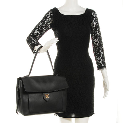 Louis Vuitton Calfskin Lockme MM Black 2 of 7