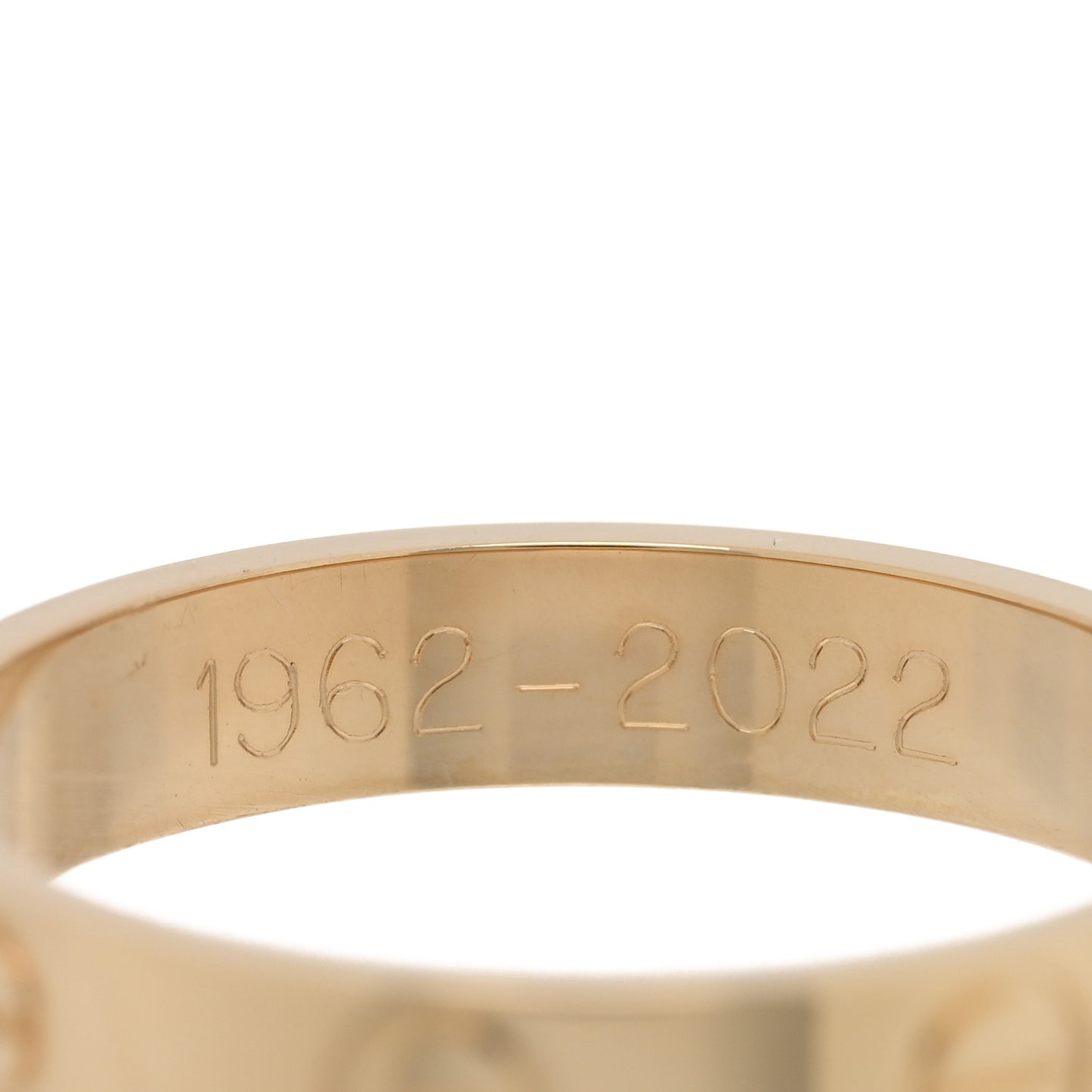 18K Yellow Gold 3.5mm LOVE Wedding Band Ring 53/6.5