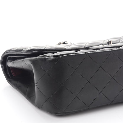 Chanel Lambskin Quilted Jumbo Double Flap Black 11 of 15