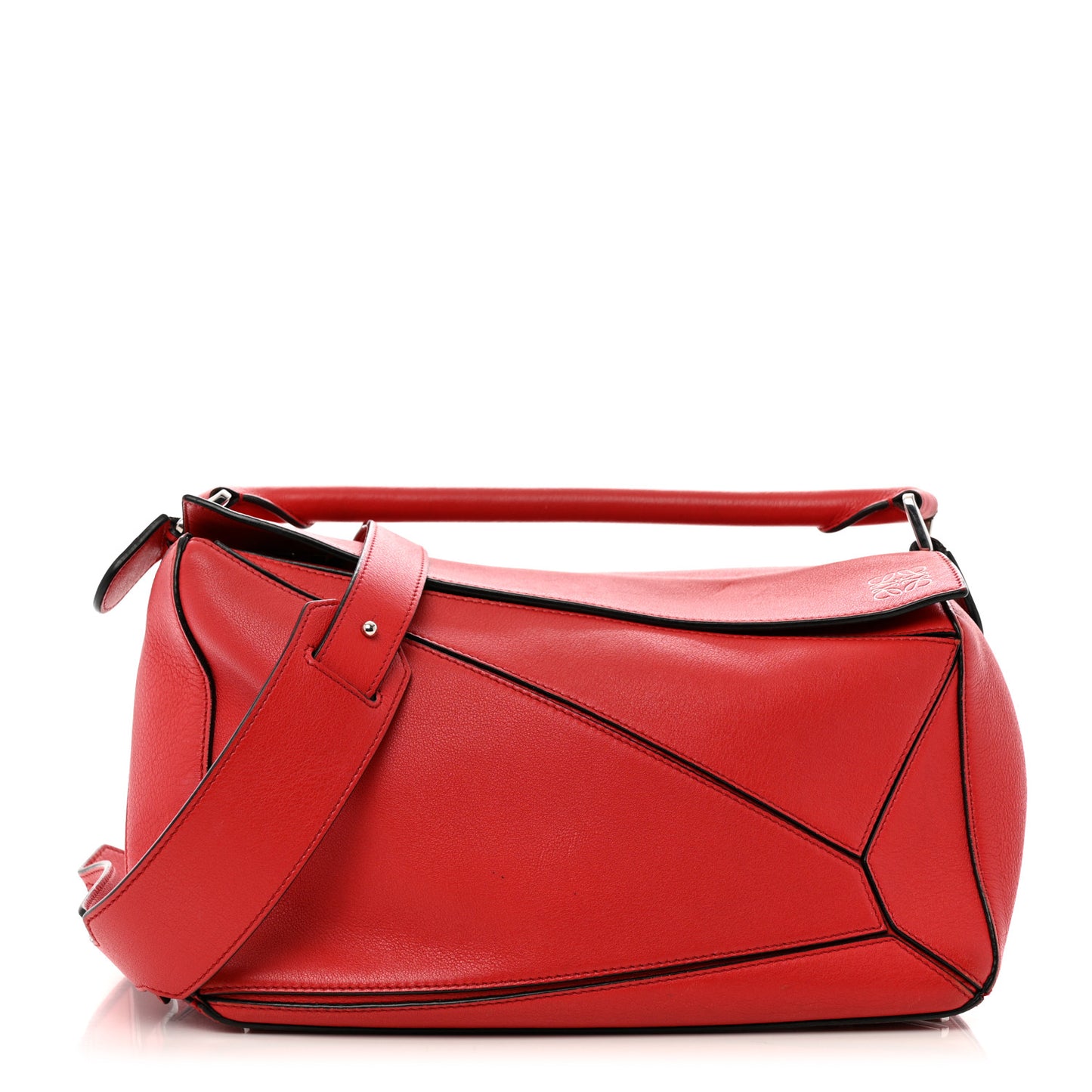 Calfskin Medium Puzzle Bag Scarlet