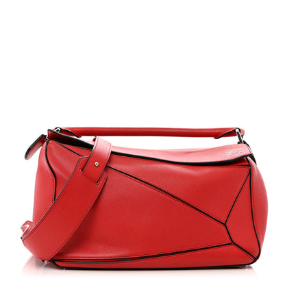 Loewe Calfskin Medium Puzzle Bag Scarlet 1 of 15