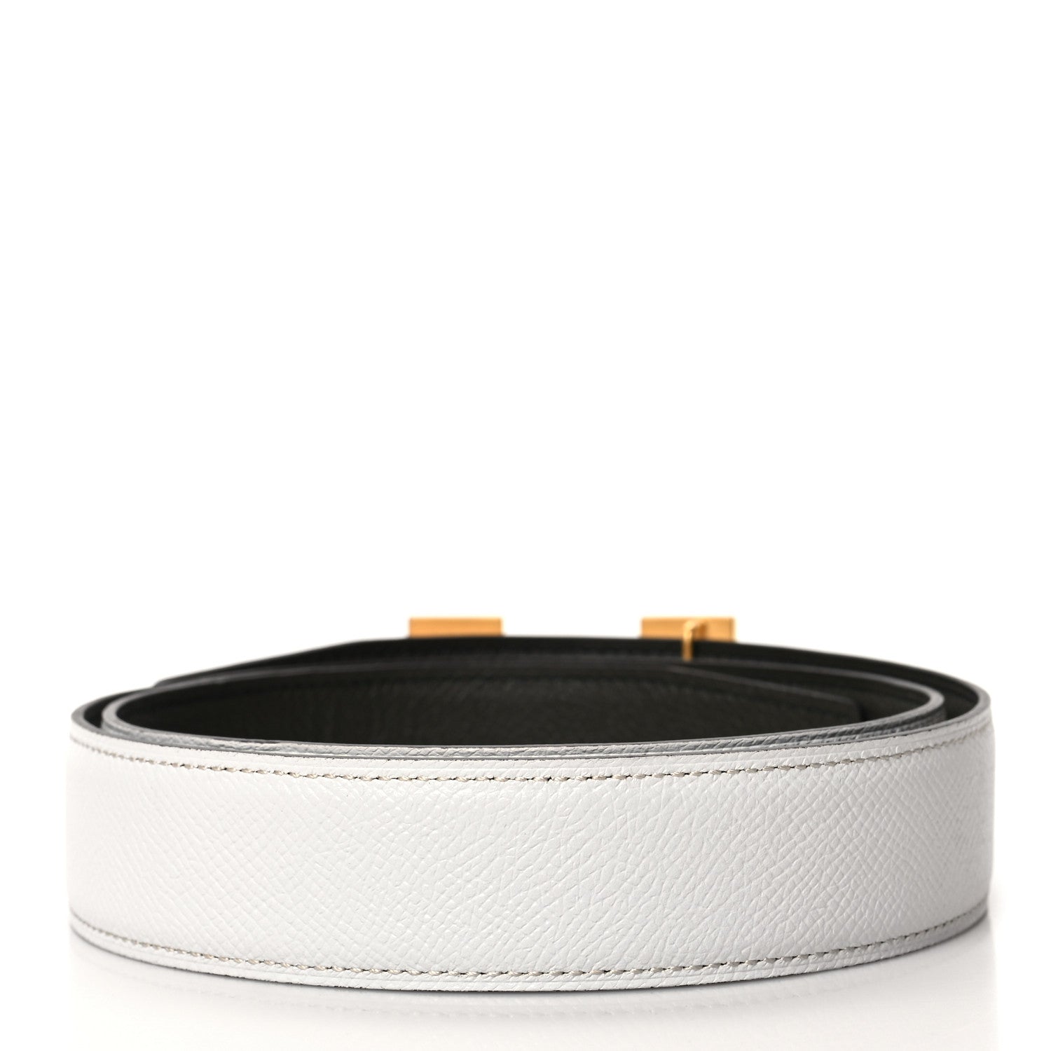 Hermes Epsom Swift 24mm Mini Constance H Belt 80 32 White Chocolate 2 of 6