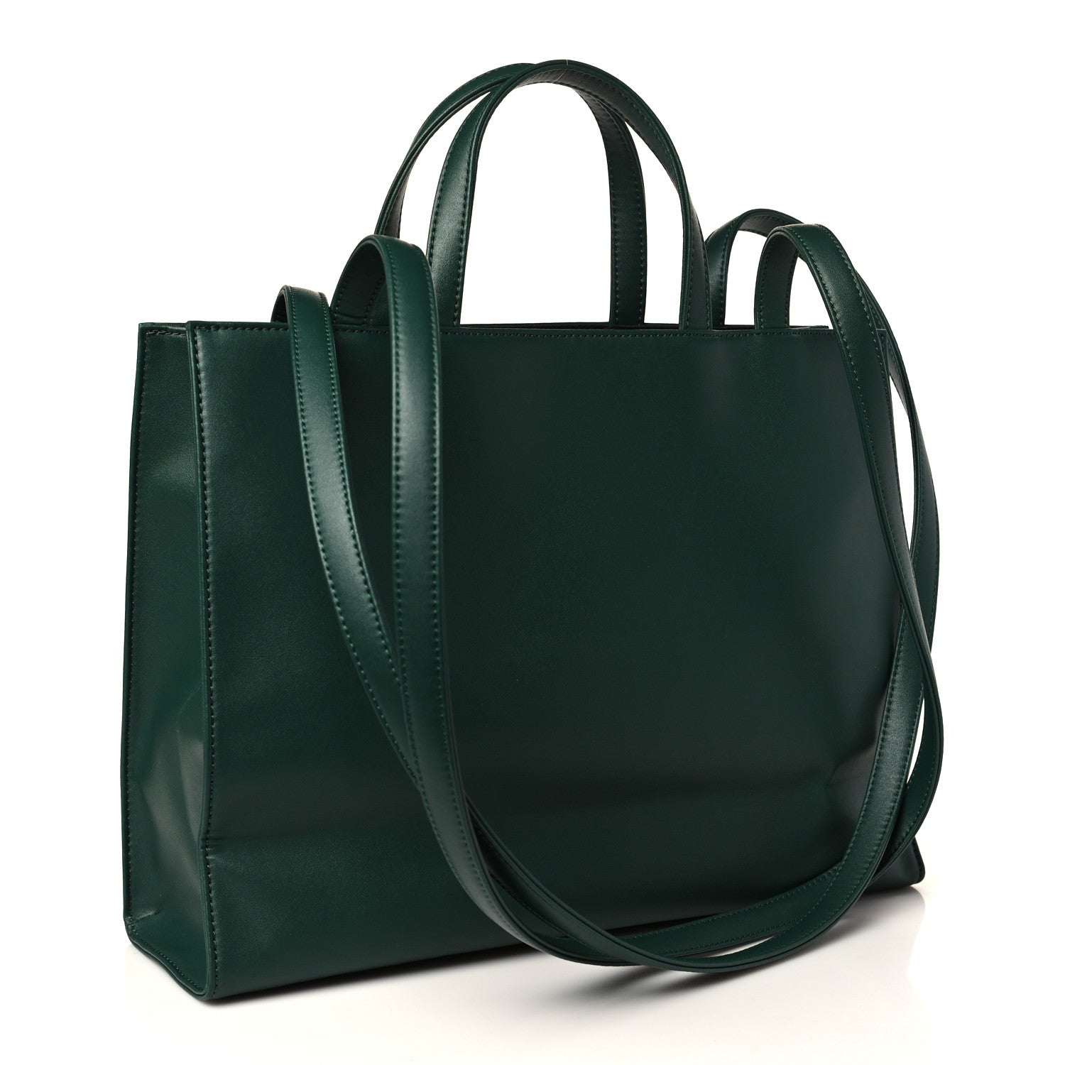 Telfar Vegan Leather Medium Shopping Bag Dark Olive 3 of 8