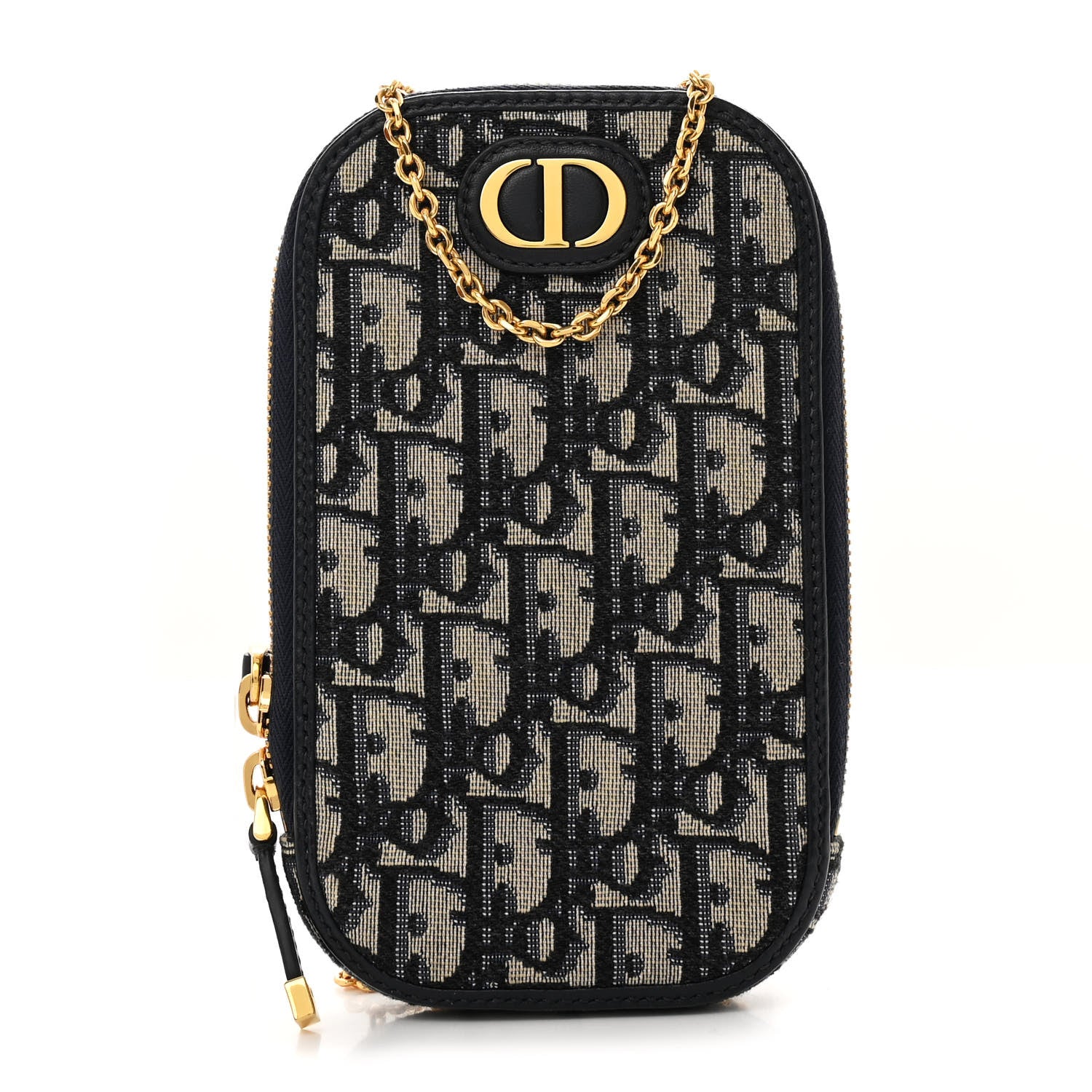 Christian Dior Oblique 30 Montaigne Phone Holder Blue 1 of 12