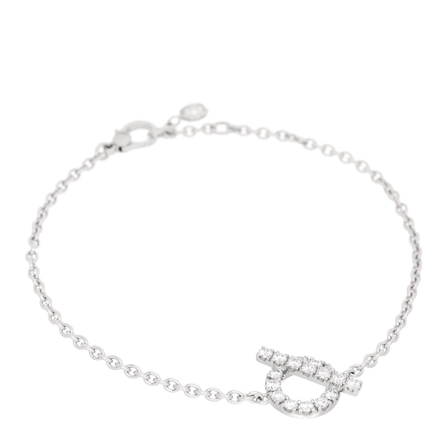 Hermes 18K White Gold Diamond Finesse Bracelet ST 1 of 3
