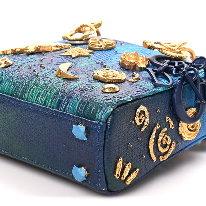 Christian Dior X LINA IRIS VIKTOR Calfskin Embellished Micro Lady Dior Art Blue Multicolor 8 of 9