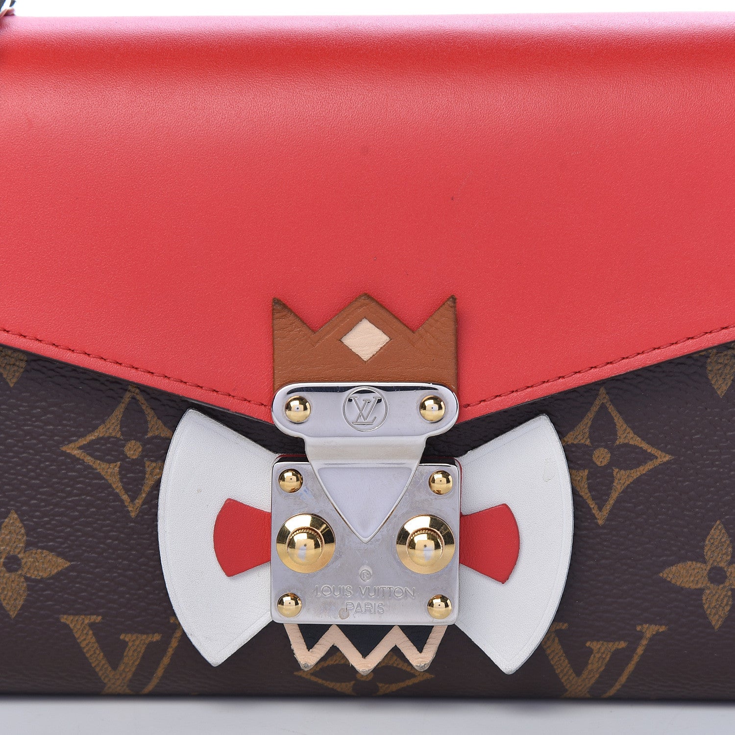 Louis Vuitton Monogram Tribal Mask Chain Wallet Rouge 8 of 8