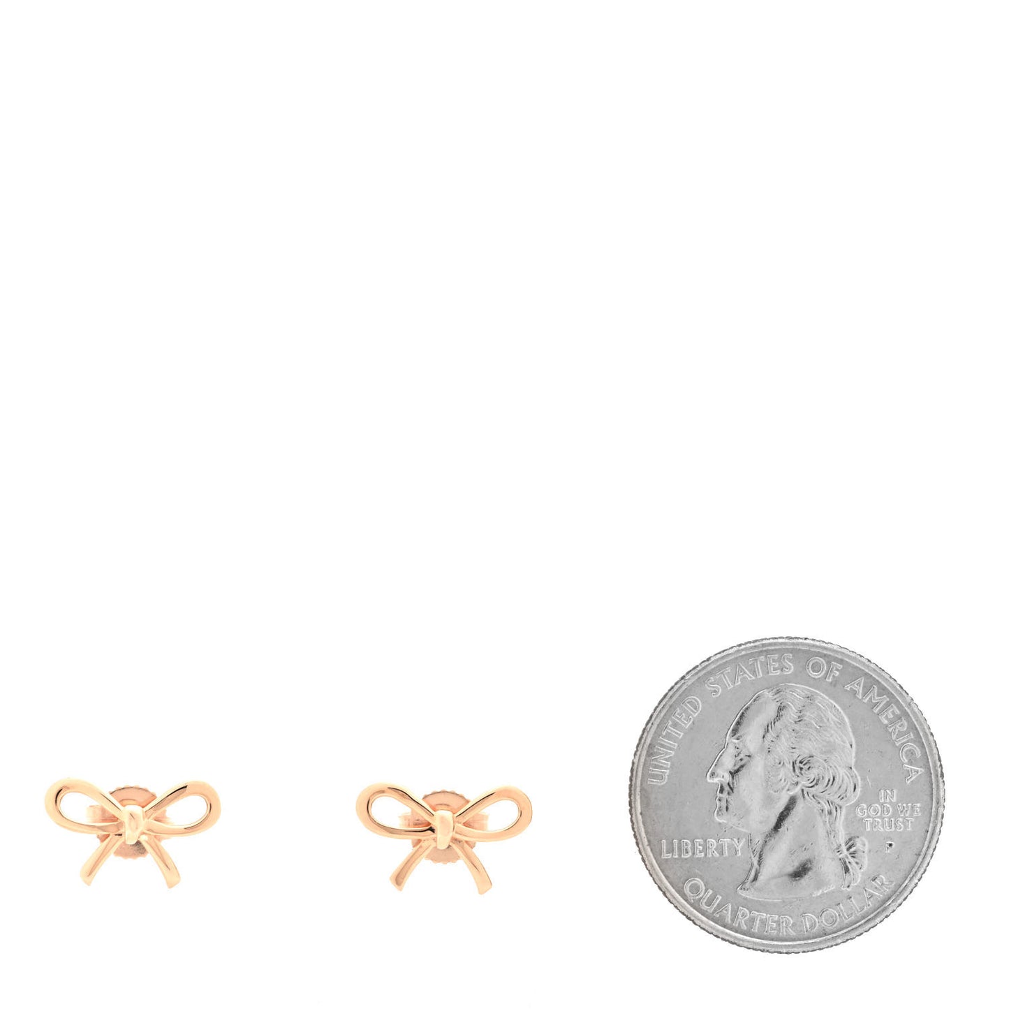 18K Rose Gold Bow Earrings