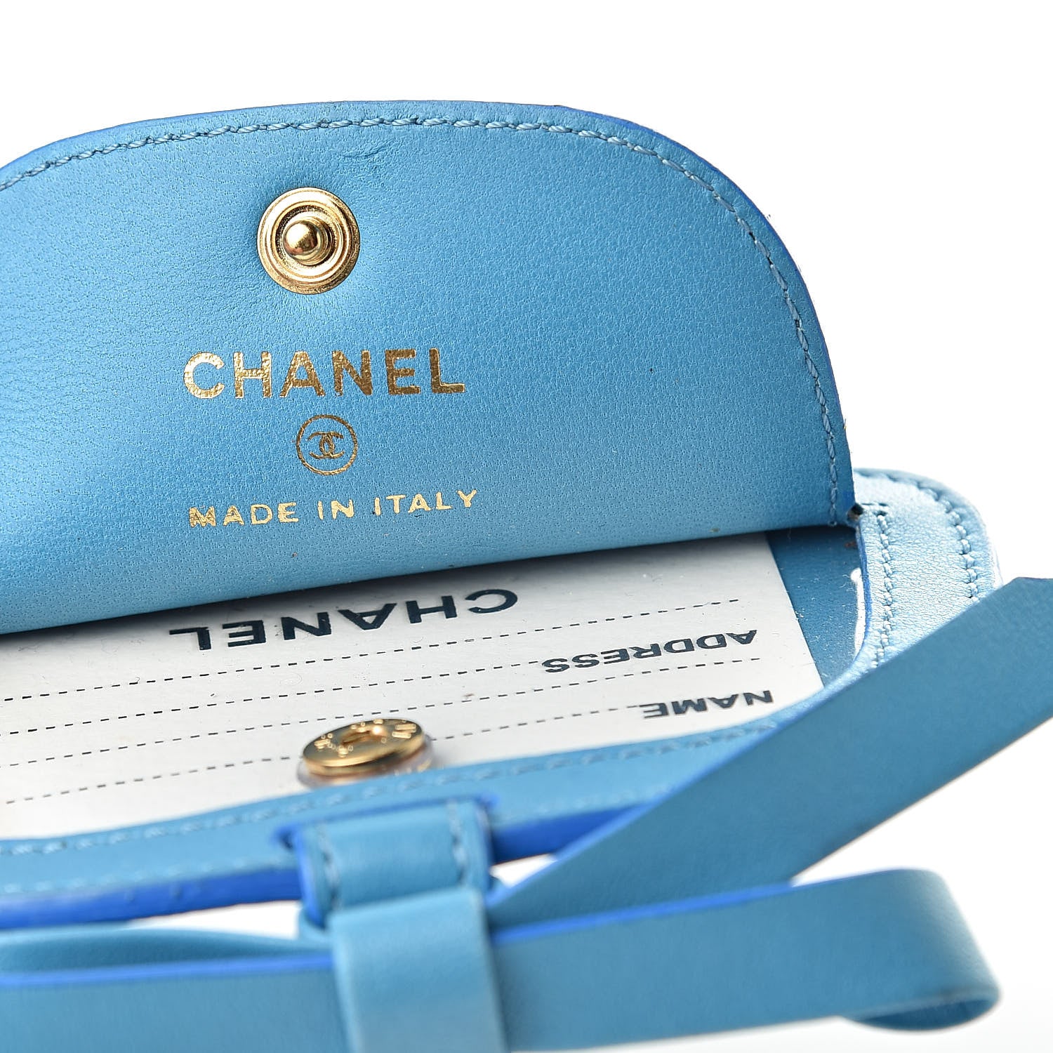 Chanel Lambskin Luggage Tag Blue 4 of 4