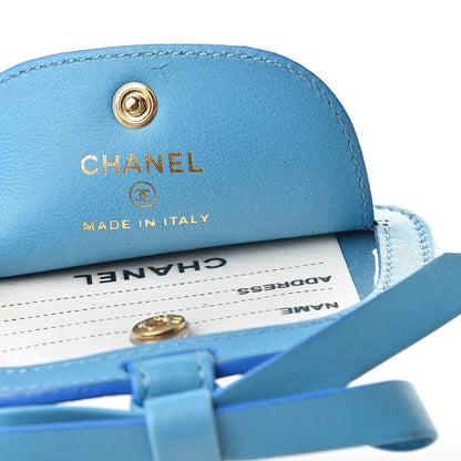 Chanel Lambskin Luggage Tag Blue 4 of 4