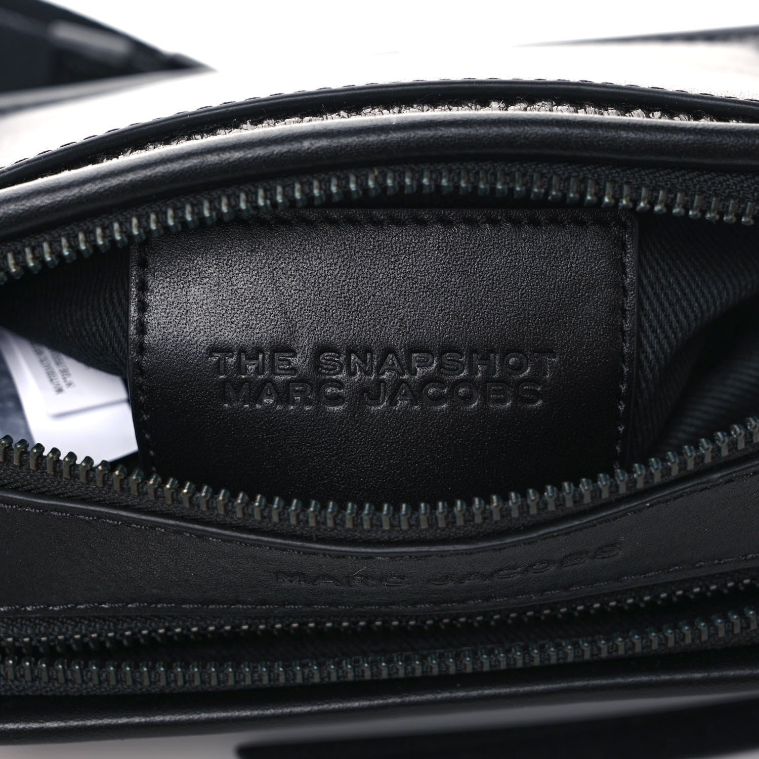 Marc Jacobs Calfskin Straw Small The Woven Snapshot DTM Camera Bag Black 6 of 9