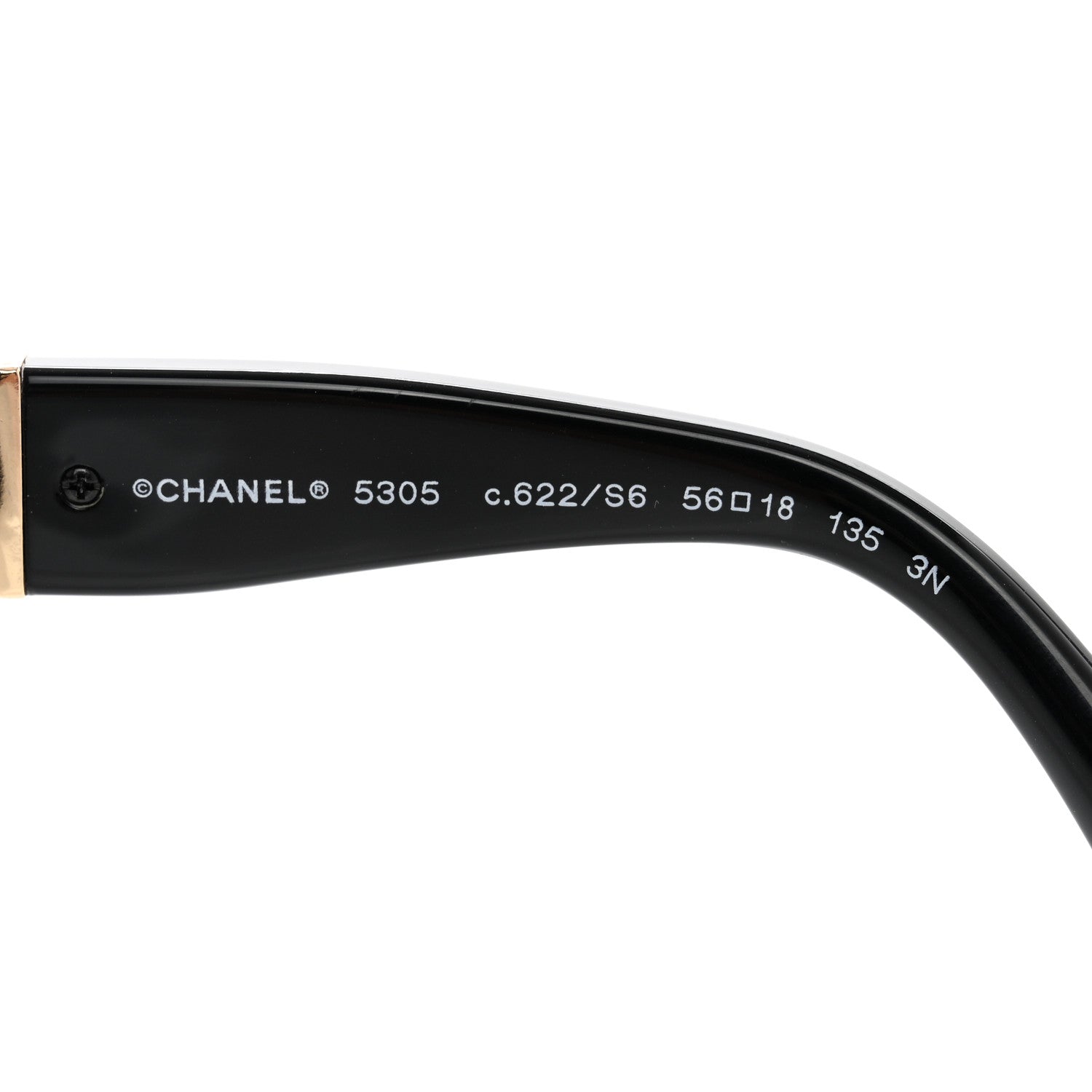 Chanel Acetate Metal Chain Square Sunglasses 5305 Black 6 of 9
