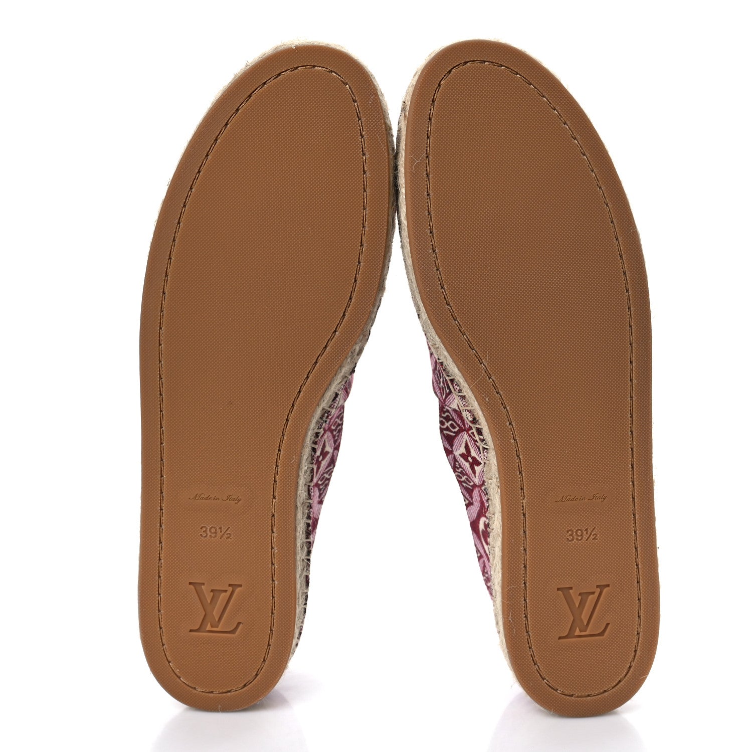 Louis Vuitton Jacquard Since 1854 Starboard Espadrille Flats 39.5 Bordeaux 6 of 8