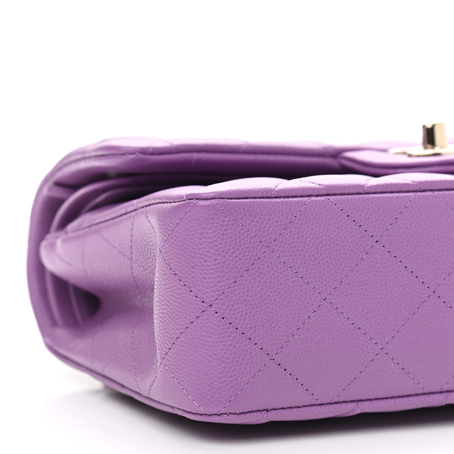 Chanel Caviar Quilted Small Double Flap Purple 9 of 11