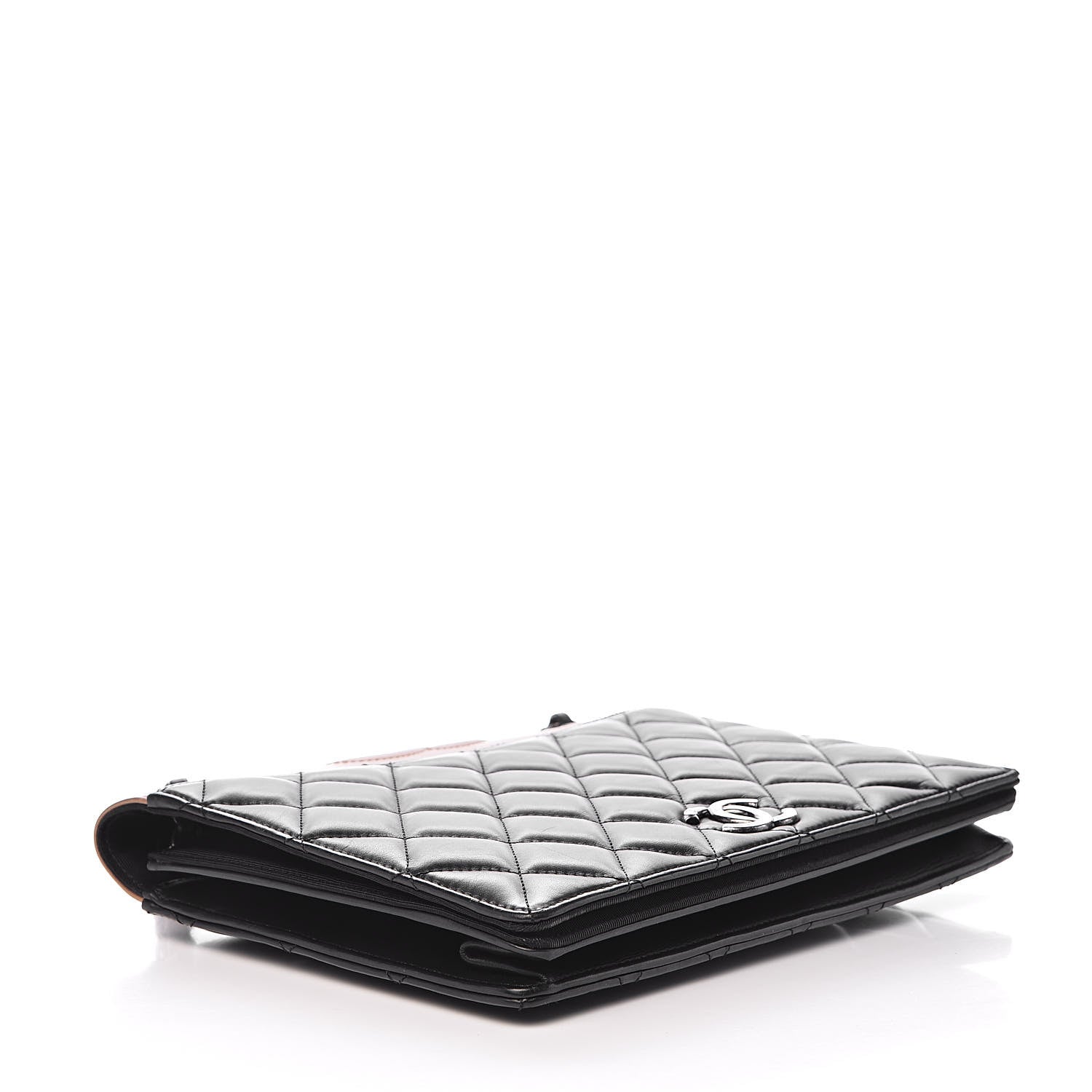 Chanel Calfskin Quilted Ballerine Flap Black Beige 4 of 10