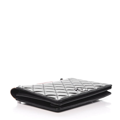 Chanel Calfskin Quilted Ballerine Flap Black Beige 4 of 10
