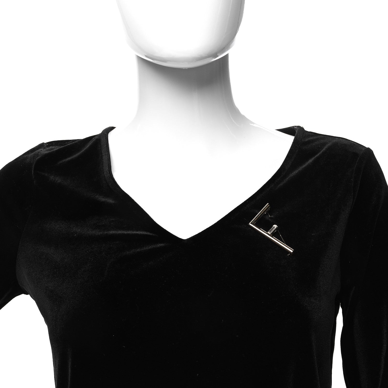 Fendi Baguette Metal Fendi First Brooch Gold 2 of 5