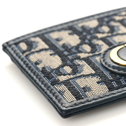 Christian Dior Oblique Calfskin Card Holder Black 6 of 7